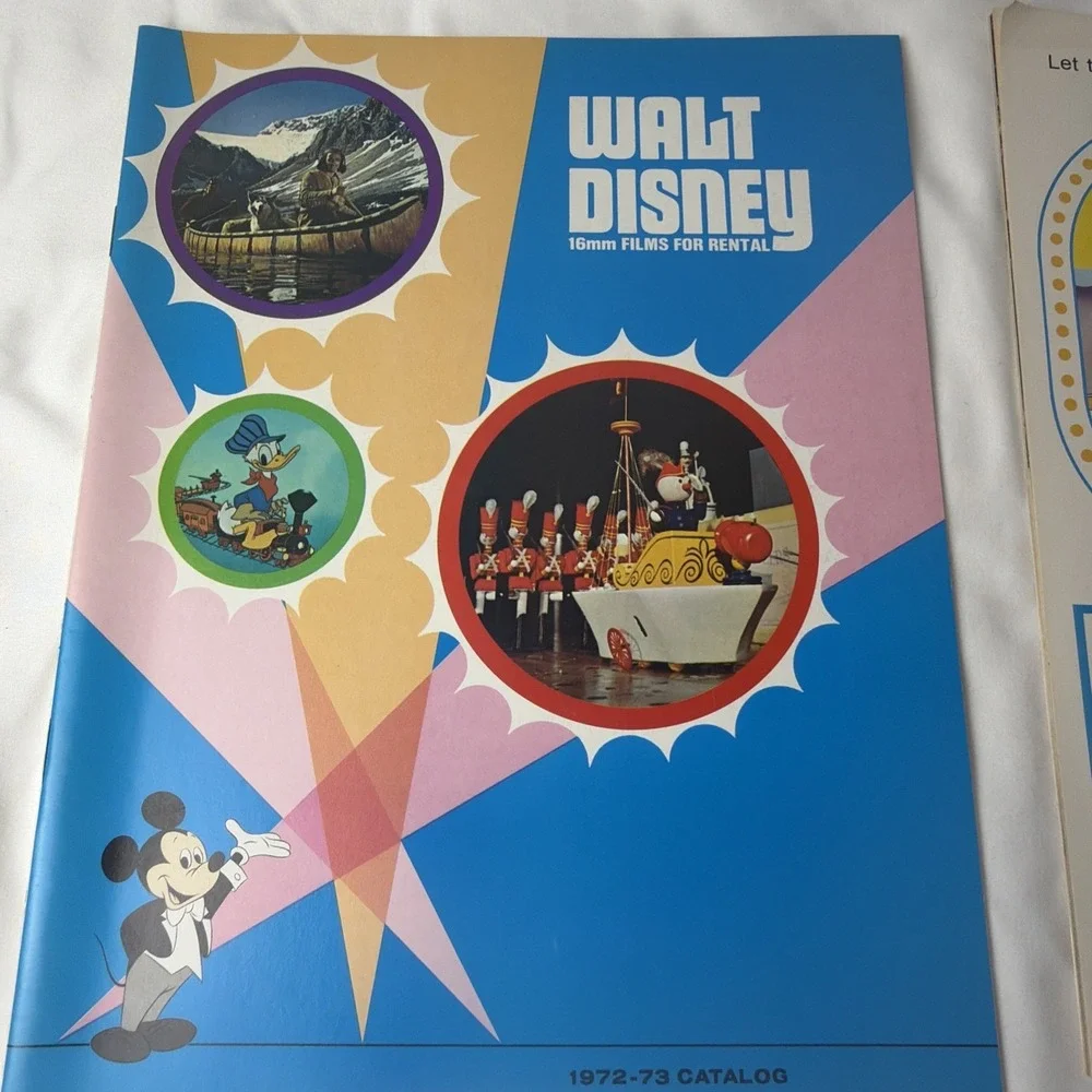 Walt Disney Co Original 1972-1975 16mm Film Rental & Educational Catalog Lot X 2